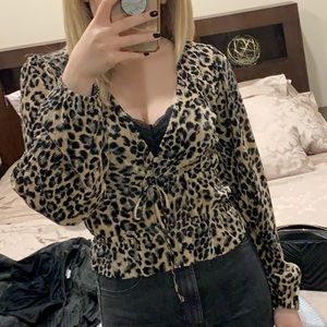 Zara Leopard Print Blouse